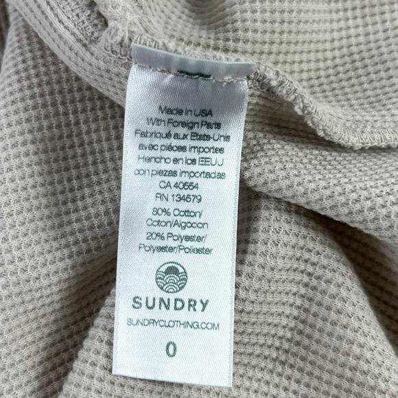 Sundry for Evereve Loved Thermal Long Sleeve Top Size 0 - Picture 6 of 7
